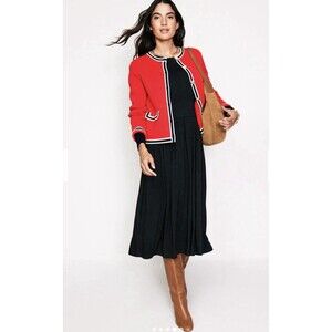 BODEN Thea Long Sleeve Jersey Dress Size 14 Navy Blue